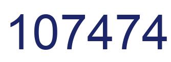 Number 107474 blue image