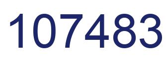 Number 107483 blue image
