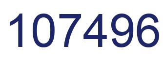 Number 107496 blue image