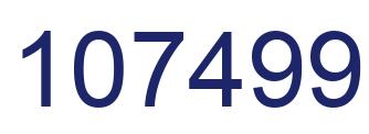 Number 107499 blue image