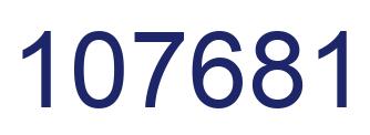 Number 107681 blue image