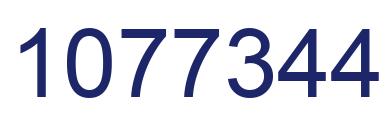 Number 1077344 blue image
