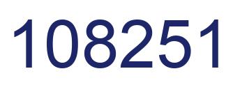 Number 108251 blue image