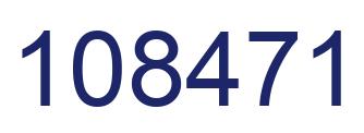 Number 108471 blue image