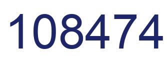 Number 108474 blue image