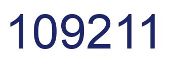 Number 109211 blue image