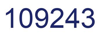Number 109243 blue image