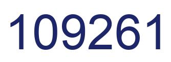 Number 109261 blue image