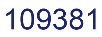 Number 109381 blue image