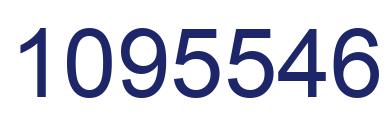 Number 1095546 blue image