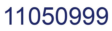 Number 11050999 blue image