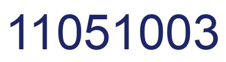 Number 11051003 blue image