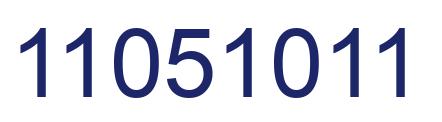 Number 11051011 blue image