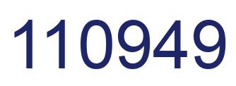 Number 110949 blue image