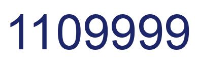 Número 1109999 imagen azul