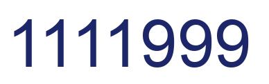 Number 1111999 blue image