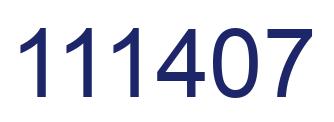 Número 111407 imagen azul