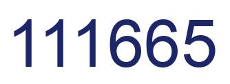 Number 111665 blue image
