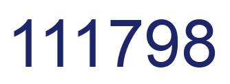 Number 111798 blue image