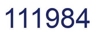 Number 111984 blue image