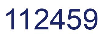 Number 112459 blue image