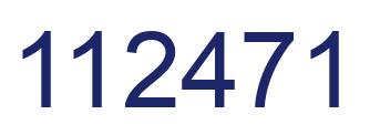 Number 112471 blue image