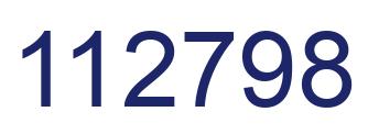Number 112798 blue image