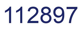 Number 112897 blue image