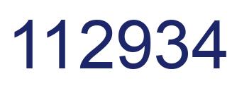 Number 112934 blue image