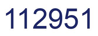 Número 112951 imagen azul
