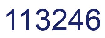 Number 113246 blue image