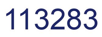 Number 113283 blue image