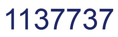 Number 1137737 blue image