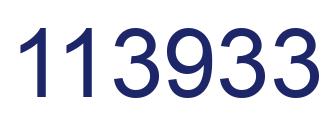 Number 113933 blue image