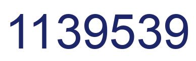 Number 1139539 blue image
