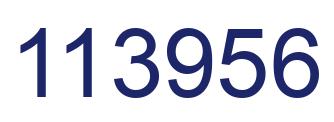 Number 113956 blue image