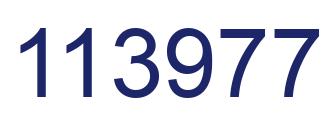 Number 113977 blue image