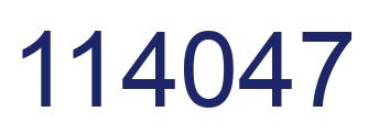 Number 114047 blue image