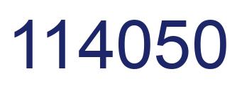 Number 114050 blue image
