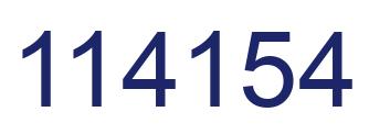 Number 114154 blue image