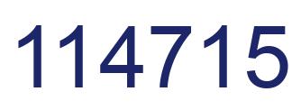 Number 114715 blue image