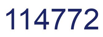 Number 114772 blue image