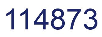 Number 114873 blue image