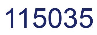 Number 115035 blue image