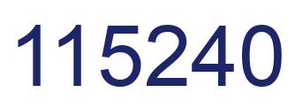 Number 115240 blue image