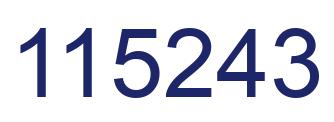 Number 115243 blue image