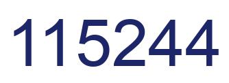Number 115244 blue image