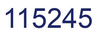Number 115245 blue image