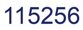 Number 115256 blue image