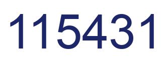 Number 115431 blue image
